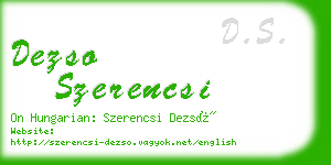 dezso szerencsi business card